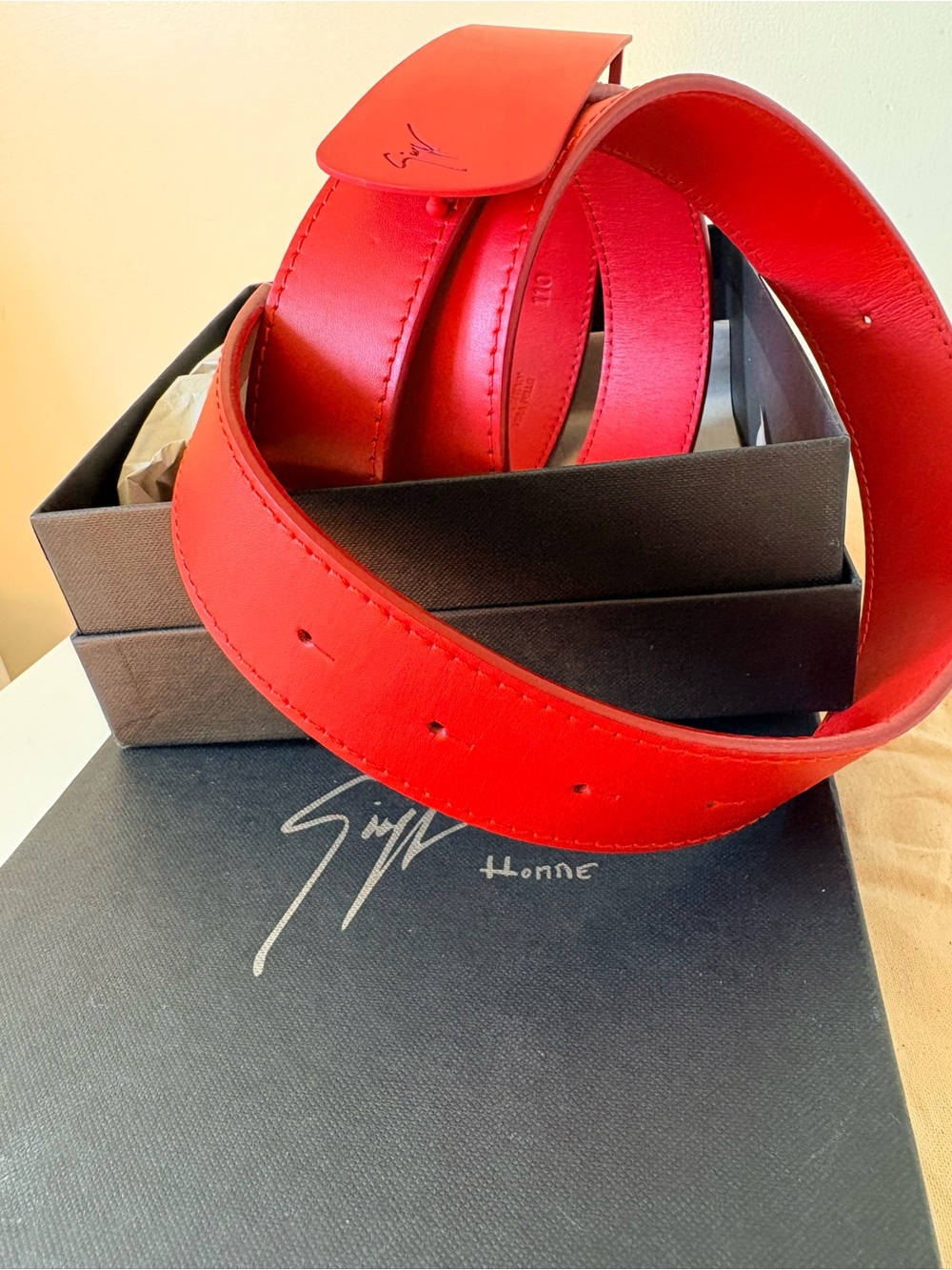 Giuseppe Zanotti Hot Pink Leather Belt